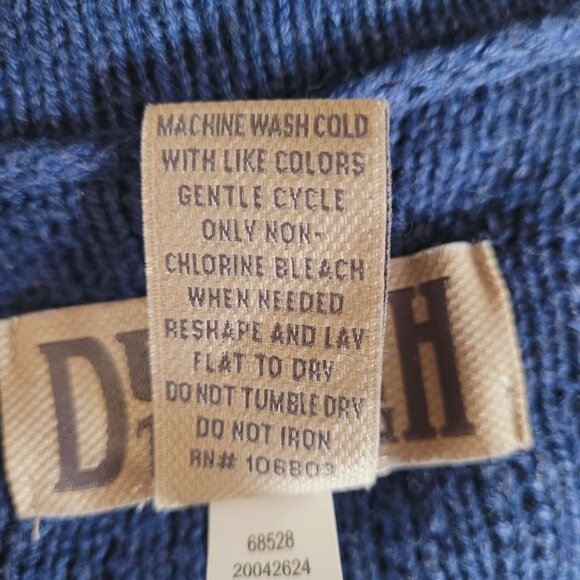 Duluth Trading Co Men's Brigadier Shawl Collar Sweater L Tall Blue Preppy - Picture 4 of 15